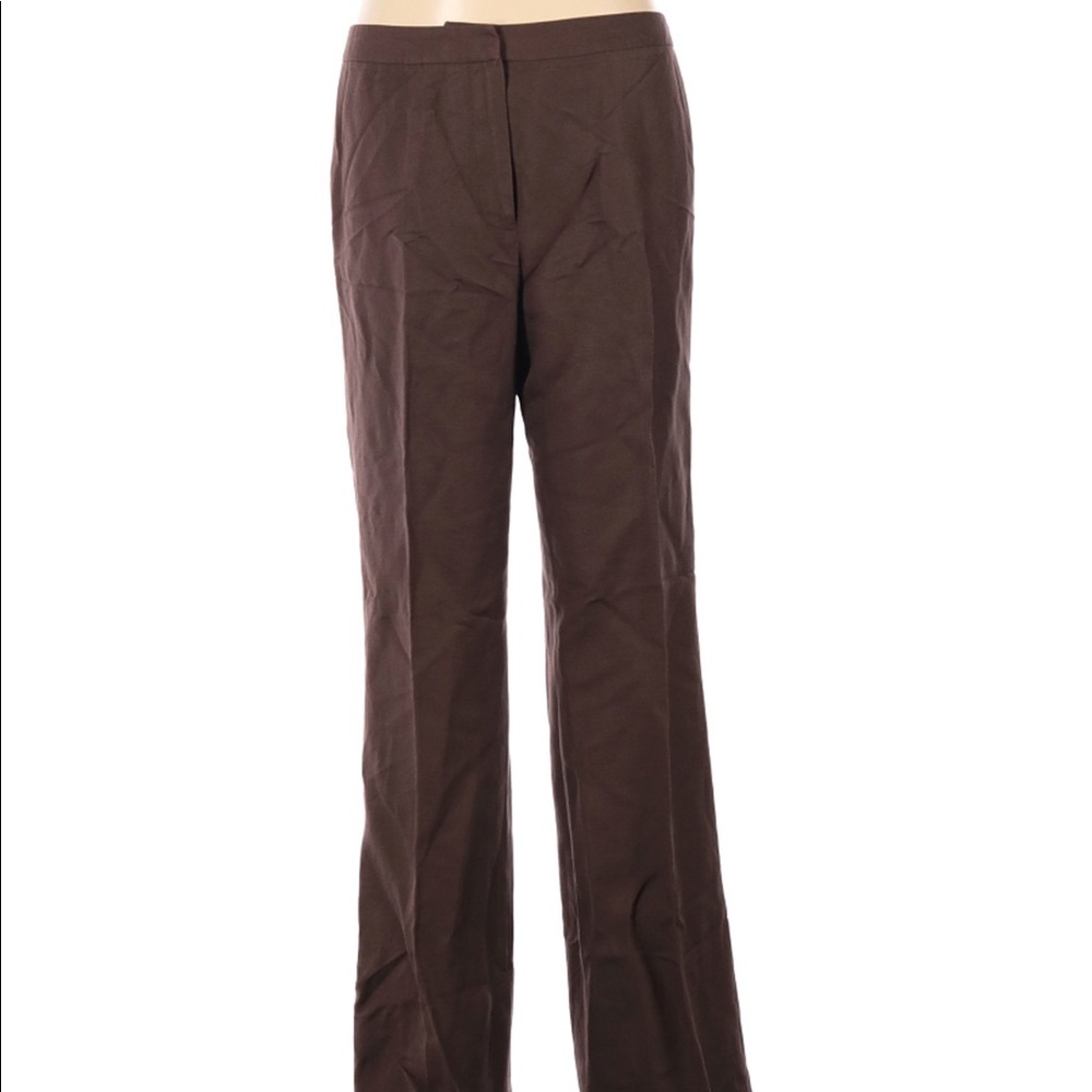 Brown Linen Dress Pants